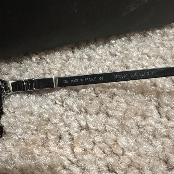 Cartier Silver and Black Aviator Sunglasses - Picture 4 of 4